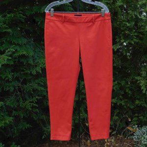 Cynthia Rowley Orange-Red Stretch Ankle Pants
